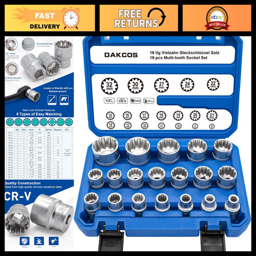 19pcs spline socket set - 19pcs,